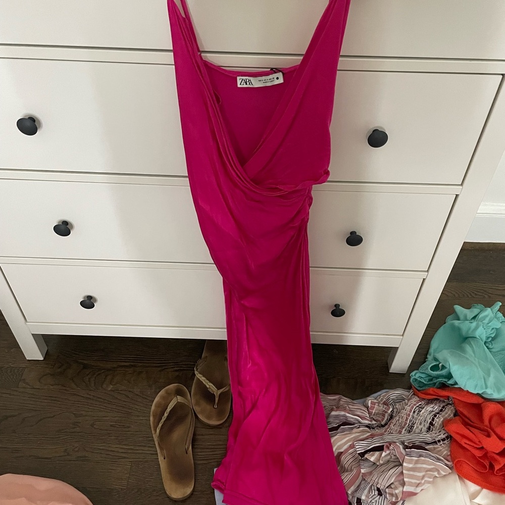 Zara pink midi dress
